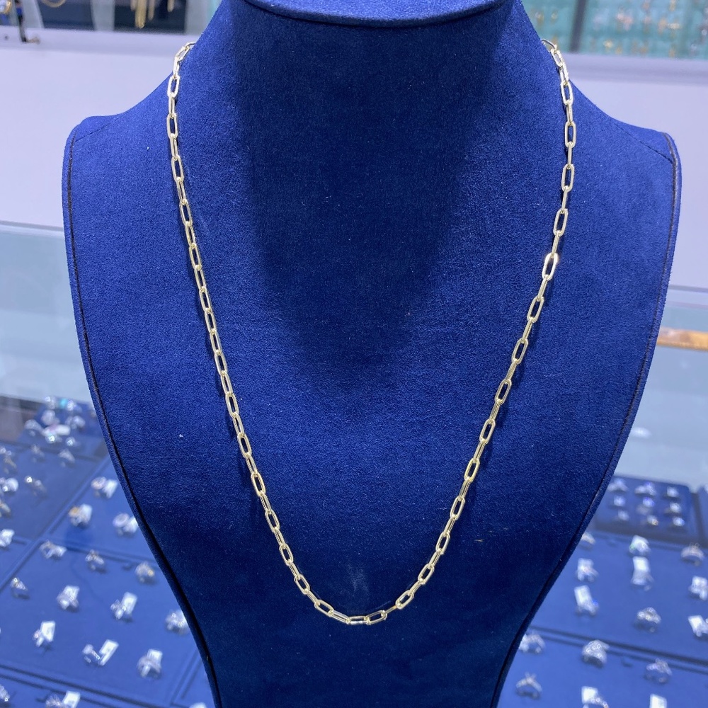 Sterling Silver Paper Clip Necklace